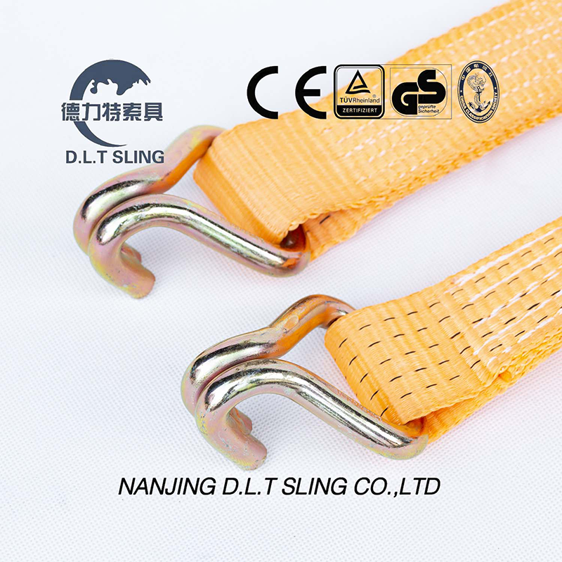 D.L.T SLING Ratchet Tie Down With Double J Hook