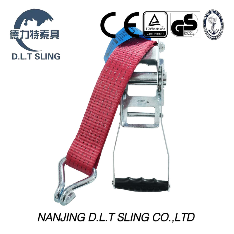 2500/5000daN Rachet Tie Down Ergo Buckel, Double J Hooks