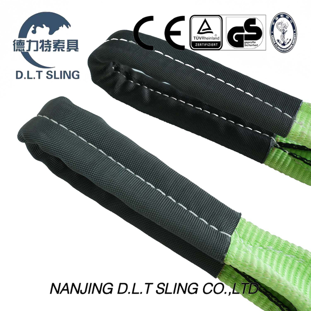 Tow Straps with CE, GS Certificates Fluorescent Green