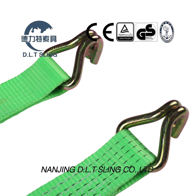 2500/5000daN Ratchet Tie Down Fluorescent green
