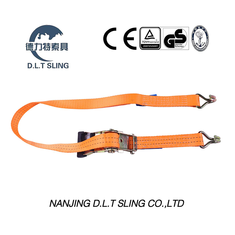 Ratchet tie down strap usage and load securing